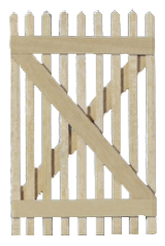 Dollhouse Miniature Picket Fence Gate, 2/Pk.